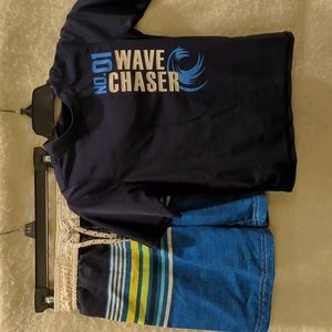 Koala Kids Swim Shorts and Rash guard Top size 3t